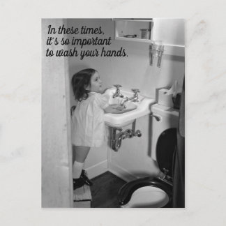 Tvätta vykort för Händer