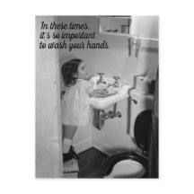 Tvätta vykort för Händer