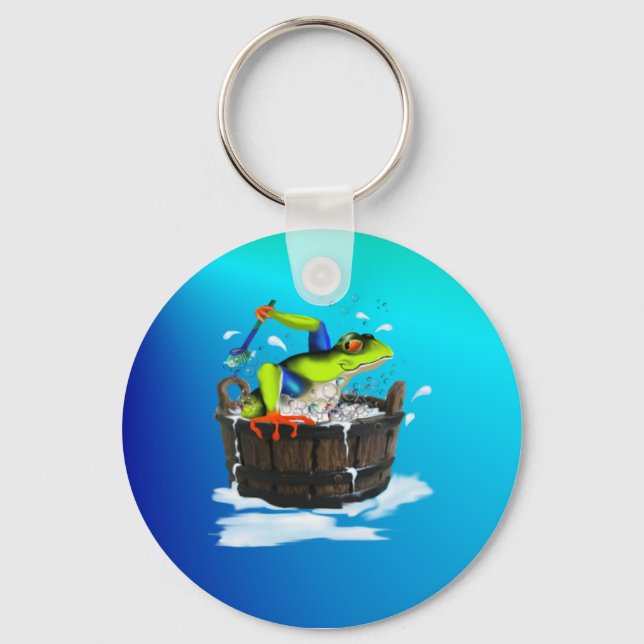 Tvättande grovnyckelkedja nyckelring (Framsida)