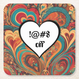 Tvättande hjärtdesign!@#$ underlägg papper kvadrat