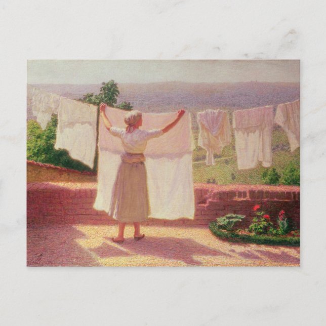 TVÄTTANDE i SOL Vykort (Framsida)