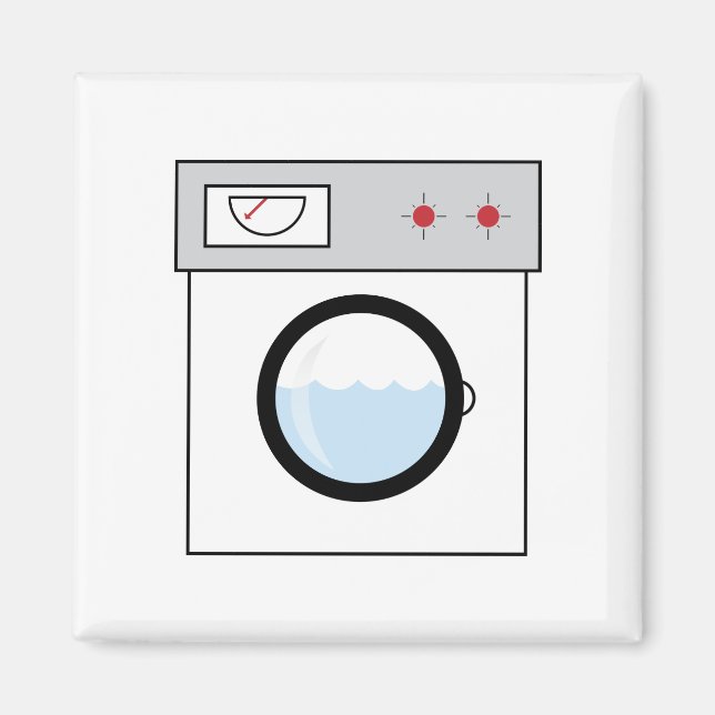 Tvättande Maskin Magnet (Framsidan)