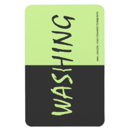 Tvättande - Mörk Grått - med/webbplats adress 4x6 Magnet
