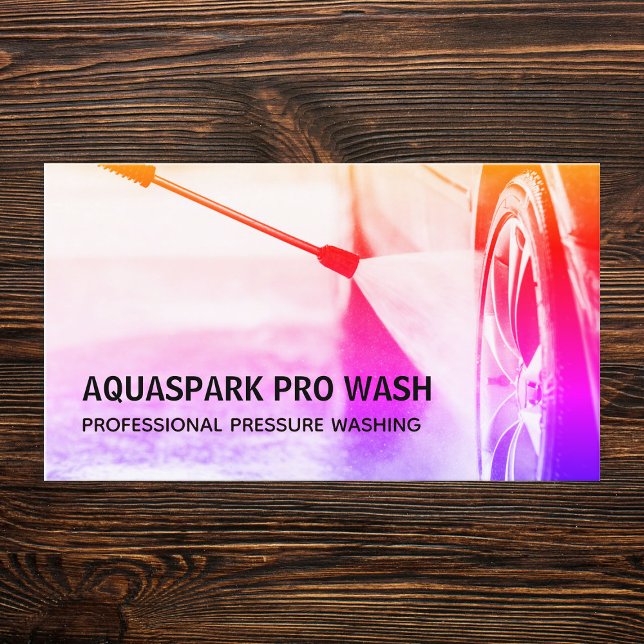 Tvättande tryck visitkort (Pressure Washing Business Cards)