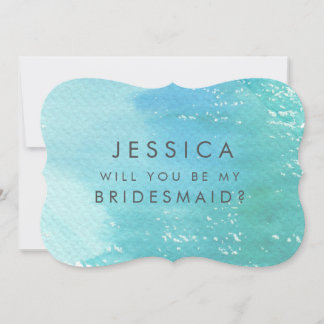 Tvättar du vattenfärg, blir du min Bridesmaid? Inbjudningar