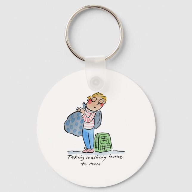 Tvättar hem till Morsa Nyckelring (Framsida)
