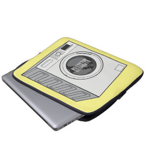 Tvättar illustration av tecknaden maskin laptop fodral