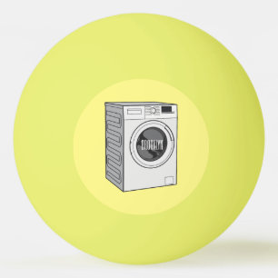 Tvättar illustration av tecknaden maskin pingisboll