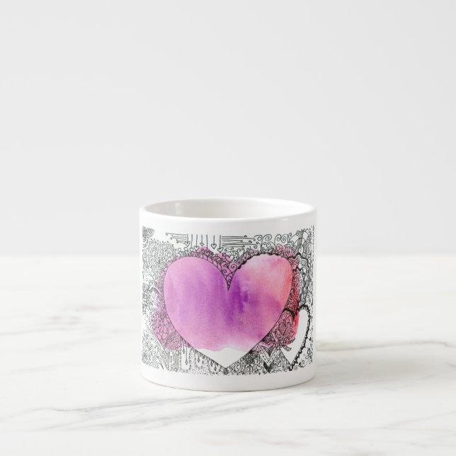 Tvättat av höggradig grafik på vattenfärgen genom  espressomugg (Framsidan)