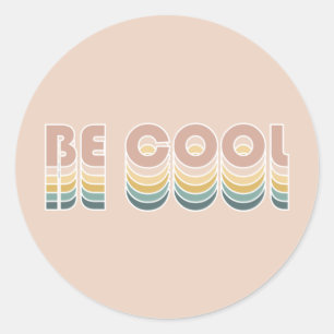 Tvättat av Pastel Retro-Vintage Runt Klistermärke