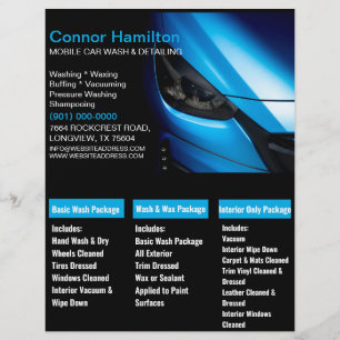 Tvättat av svart, blå mobilt elegant detaljer reklamblad