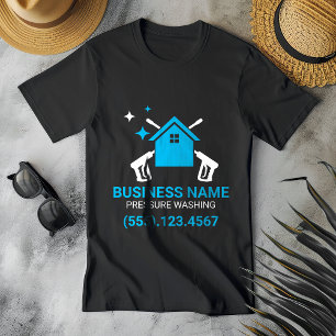 Tvättat av svart och blått professionell t shirt
