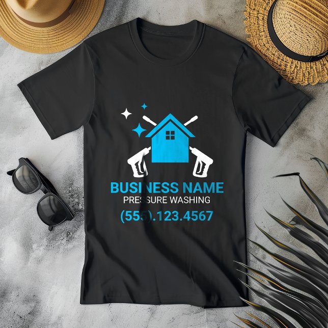 Tvättat av svart och blått professionell  t shirt (Skapare uppladdad)
