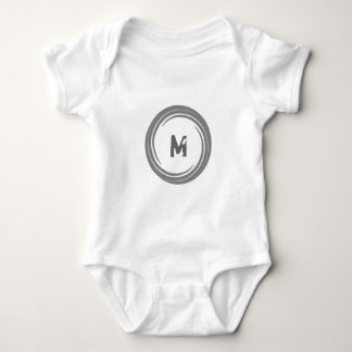 Tvättat bort! Grå Monogram T Shirt