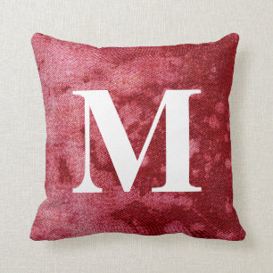 Tvättat Denim Design #10 med Monogram Kudde