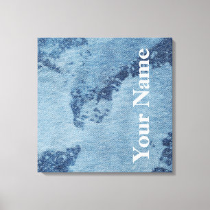 Tvättat Denim Design #1 på Emporio Moffa Canvastryck