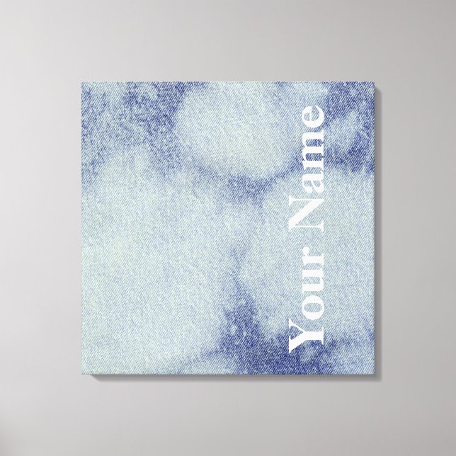 Tvättat Denim Design #1 på Emporio Moffa Canvastryck (Framsida)