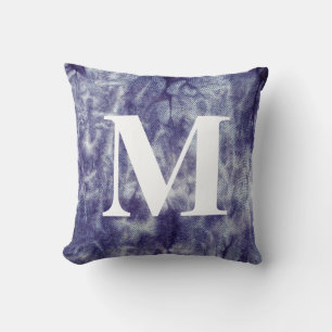 Tvättat Denim Design #6 med Monogram Kudde