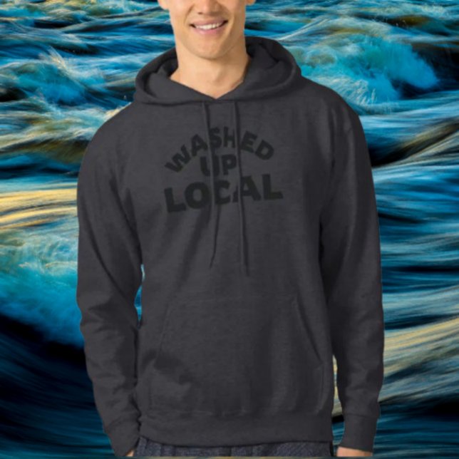 Tvättat lokalt | Bold Funny Typography Hoodie (Skapare uppladdad)