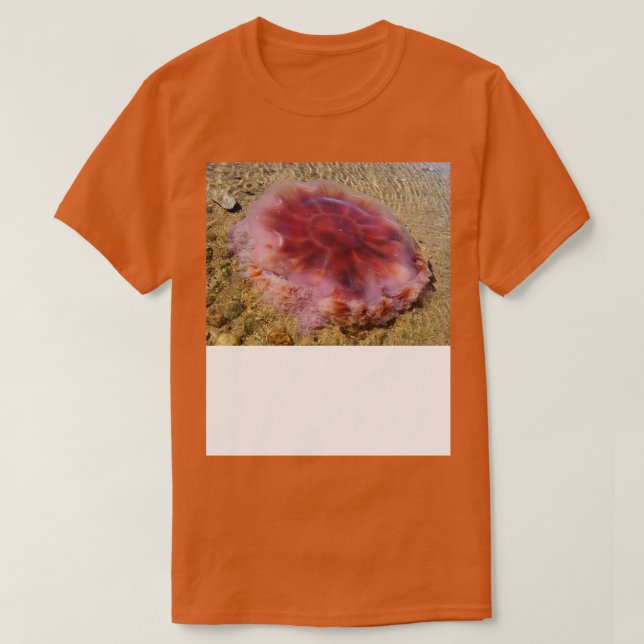 Tvättat upp Lejon Mane Jellyfish Photo T Shirt (Design framsida)