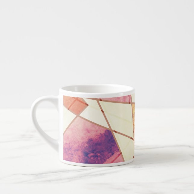 Tvättat ut geometriskt Mönster Espressomugg (Vänster)