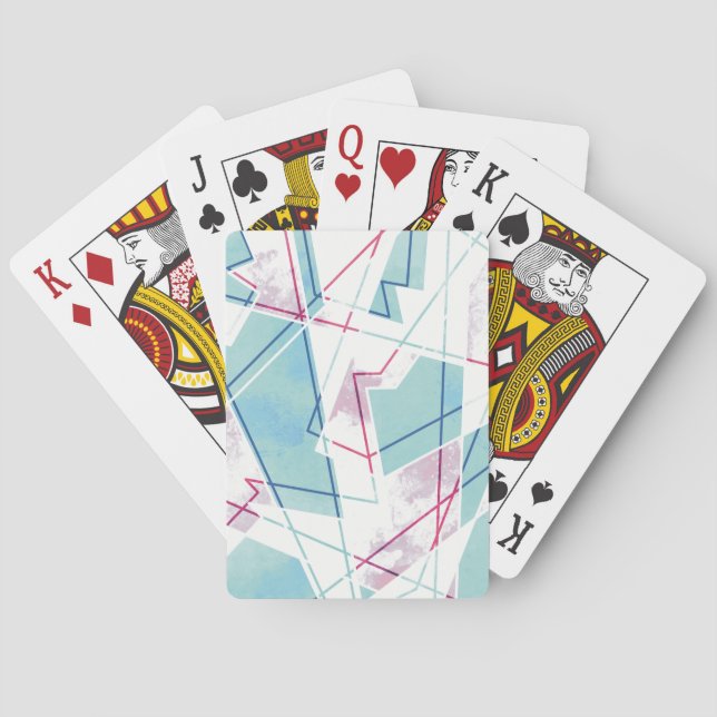 Tvättat utgående geometriska Mönster klassiska upp Casinokort (Baksidan)