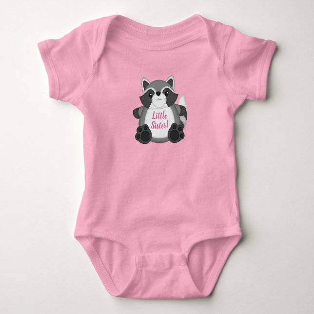 Tvättbjörn Babyshower Rosa T Shirt (Framsida)