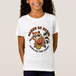 Tvättbjörn Basketboll Stålhandskar på Planen T Shirt