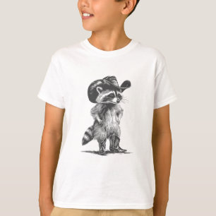 Tvättbjörn Cowboy Rolig Tvättbjörn Grafisk Meme Mä T Shirt
