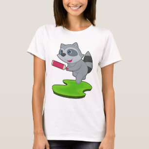 Tvättbjörn Cricket Kricketträ T Shirt