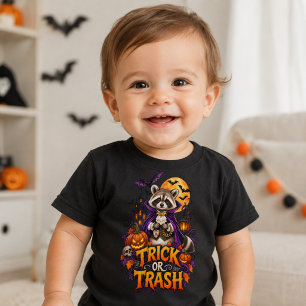 Tvättbjörn eller bus eller godis Vampire Halloween T Shirt