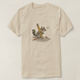 Tvättbjörn Handritad T Shirt