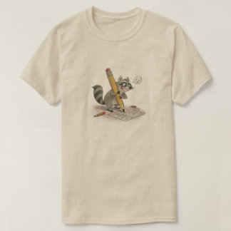 Tvättbjörn Handritad T Shirt