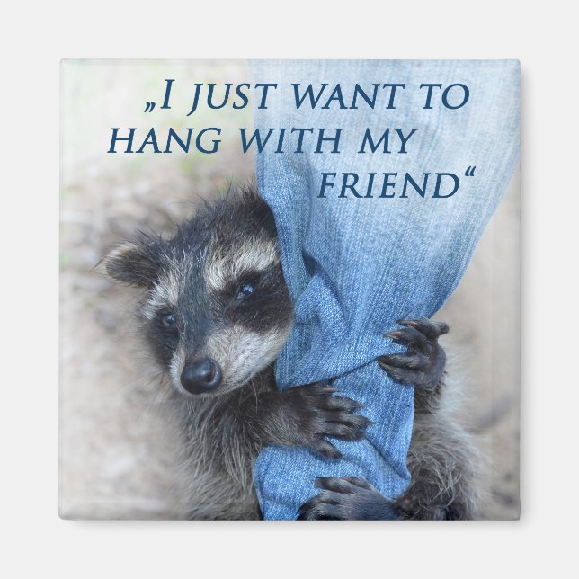 Tvättbjörn - Hänger löst Magnet (Framsidan)