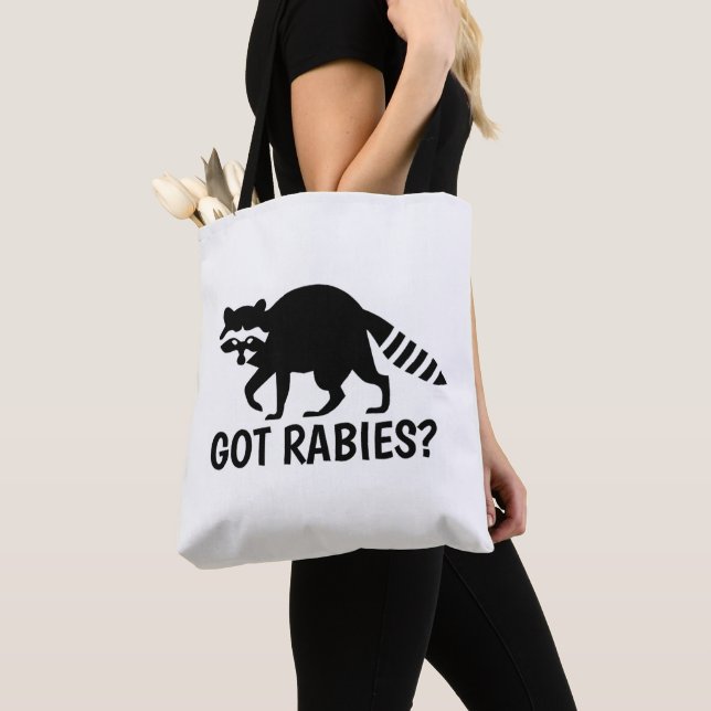 Tvättbjörn Har Rabies Tygkasse (Närbild)
