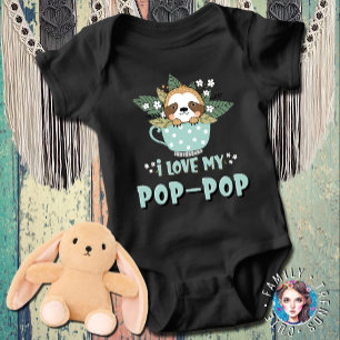 Tvättbjörn Jag älskar min Pop-pop T Shirt