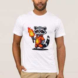 Tvättbjörn med fackla t shirt