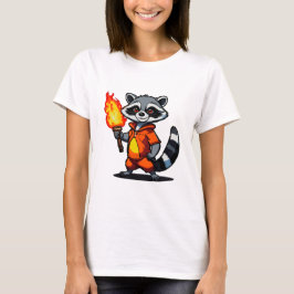 Tvättbjörn med fackla t shirt