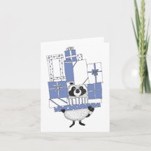 Tvättbjörn med presenter