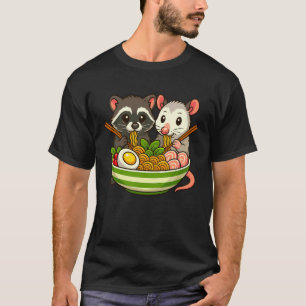 Tvättbjörn och pungråtta som äter Ramen nudlar T Shirt