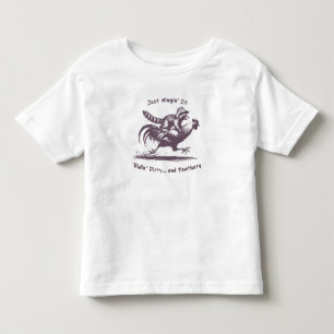 Tvättbjörn Ridande Tupp – Ladugårds Rodeo Cowboy T Shirt