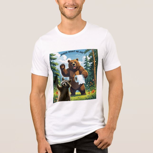 Tvättbjörn Selfie 5 T Shirt (Framsida)