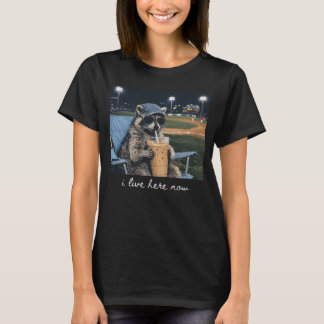 Tvättbjörn T-Shirt Tvättbjörn Dricker Iste