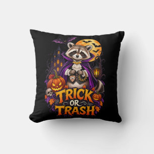 Tvättbjörn Trick or Trash Vampyr Halloween Kudde