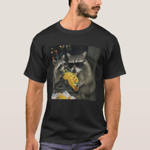Tvättbjörnar äter taco rolig soptranskvin t shirt