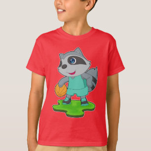Tvättbjörns Basketspelare Basket T Shirt