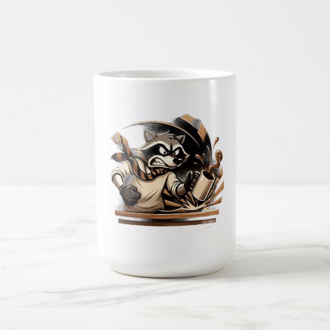 Tvättbjörnskaffe T-Shirt Kaffemugg (Center)