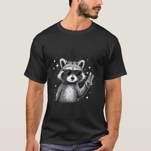 Tvättbjörnssolglasögon T Shirt (Framsida)