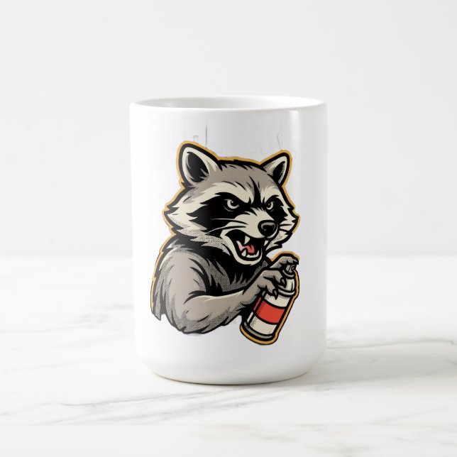 Tvättbjörnsspray Långärmad Kaffemugg (Center)