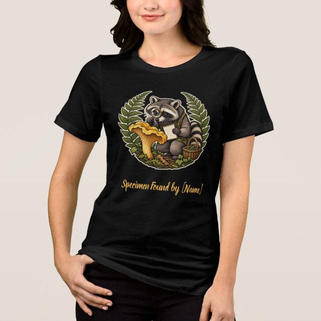Tvättbjörnsvamp Skogs Fältstudie T Shirt (Framsida)